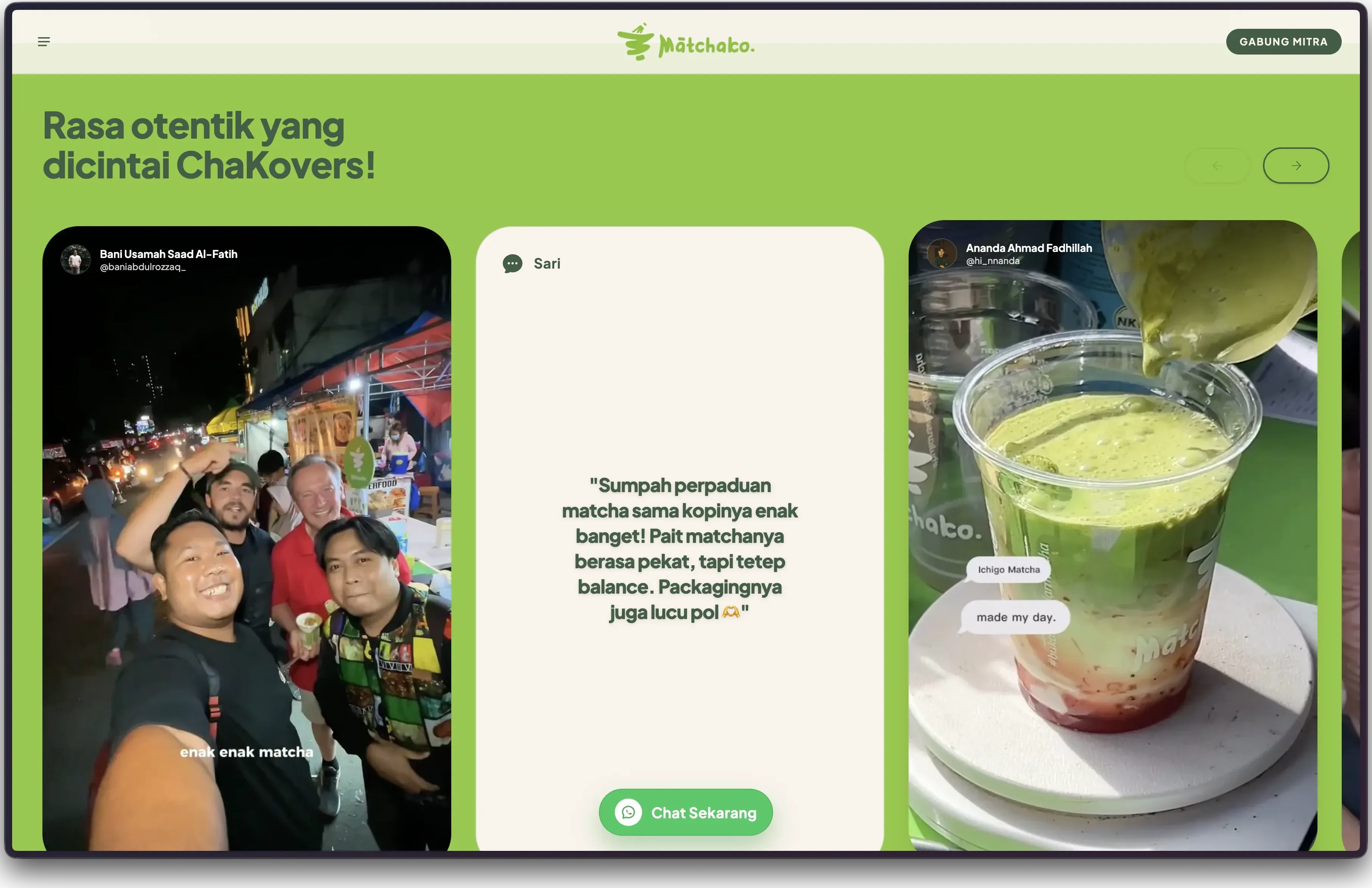 community & testimonials