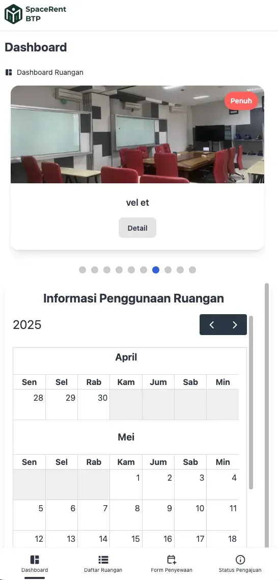 tenant dashboard (mobile)