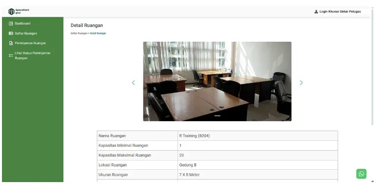 room detail (photos & specs)